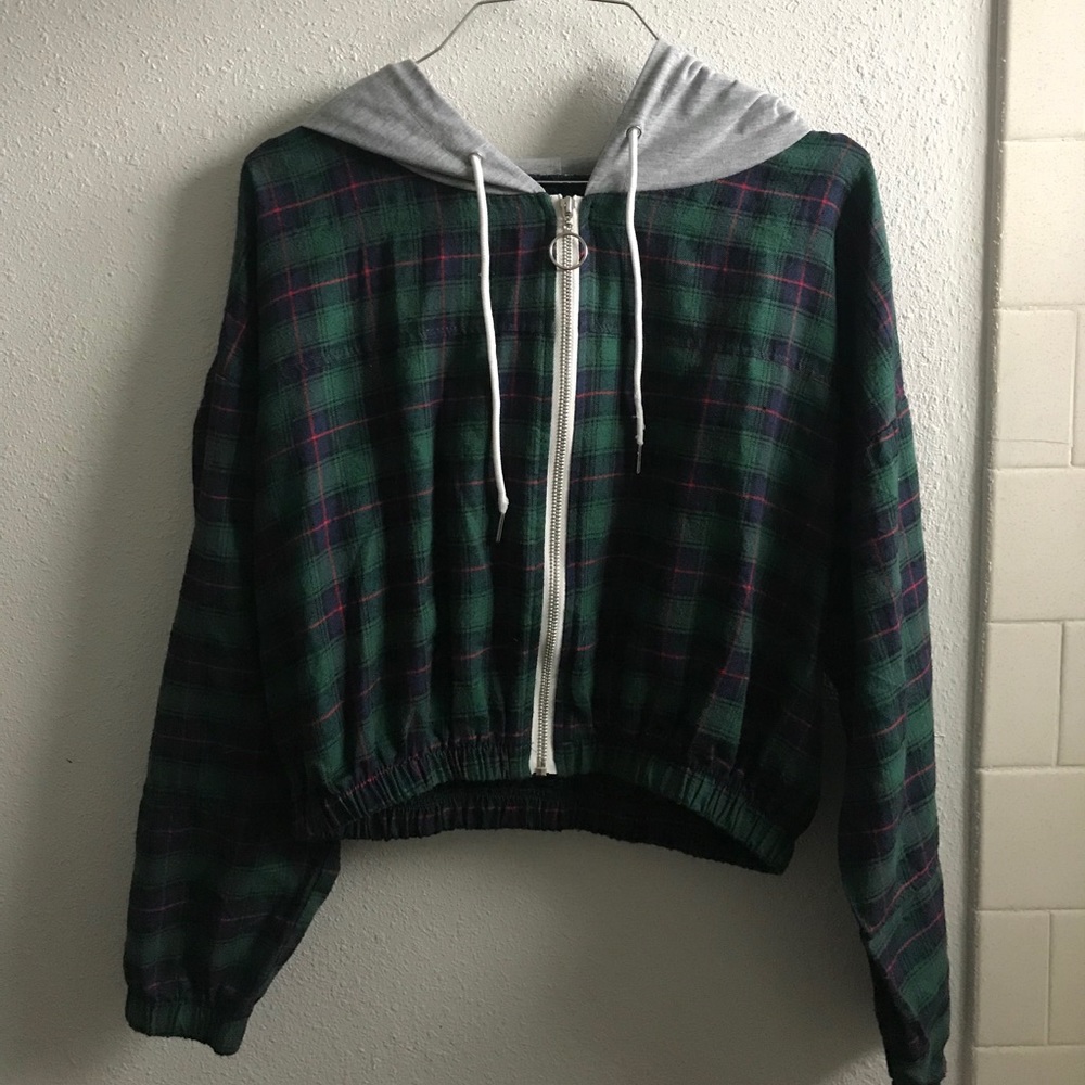 flannel hoodie